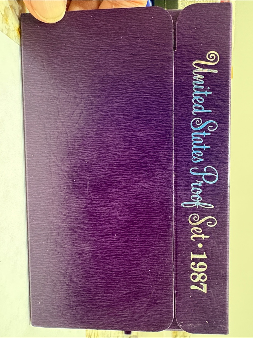 US Proof Set 1987 5 coin sets - burgundy cover